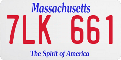 MA license plate 7LK661