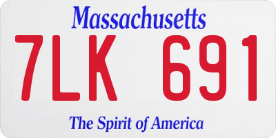 MA license plate 7LK691
