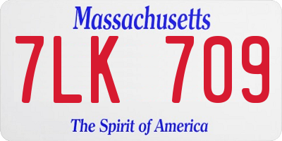 MA license plate 7LK709