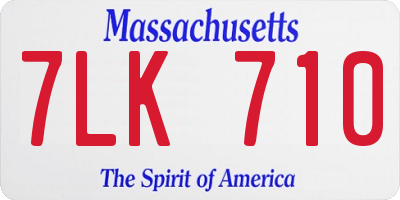 MA license plate 7LK710