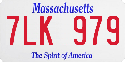 MA license plate 7LK979
