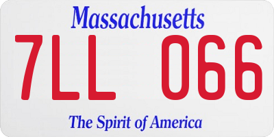 MA license plate 7LL066
