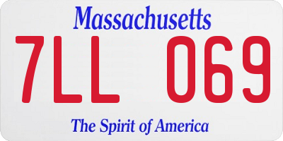 MA license plate 7LL069