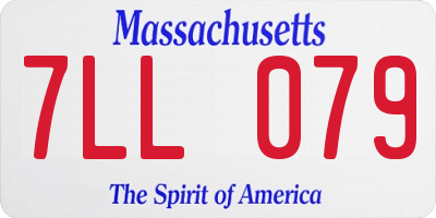 MA license plate 7LL079