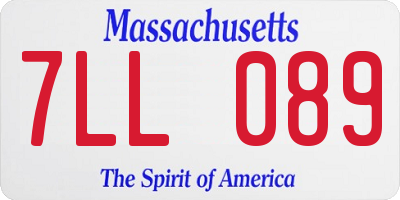 MA license plate 7LL089