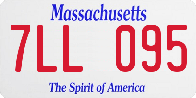 MA license plate 7LL095