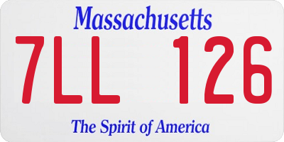 MA license plate 7LL126