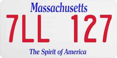 MA license plate 7LL127