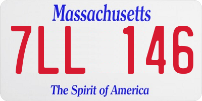MA license plate 7LL146