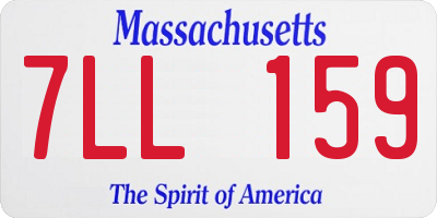 MA license plate 7LL159