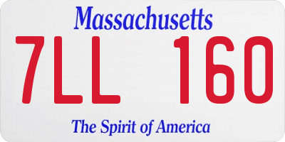 MA license plate 7LL160