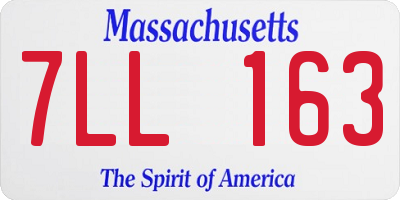 MA license plate 7LL163