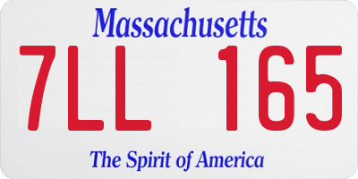 MA license plate 7LL165