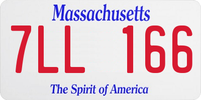MA license plate 7LL166