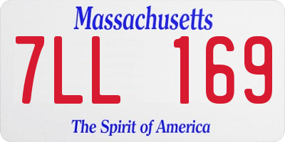 MA license plate 7LL169