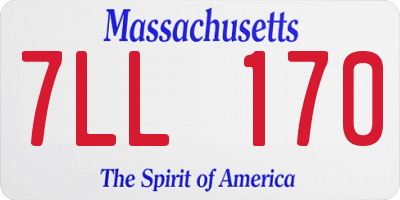 MA license plate 7LL170