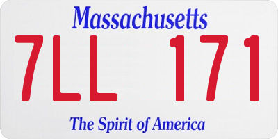MA license plate 7LL171