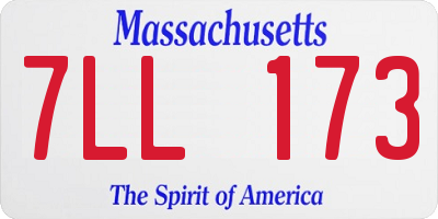 MA license plate 7LL173