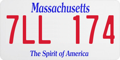 MA license plate 7LL174