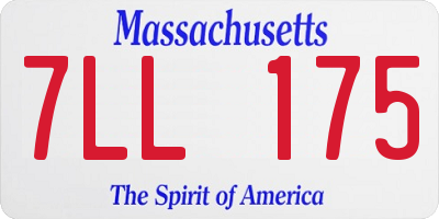 MA license plate 7LL175