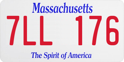 MA license plate 7LL176