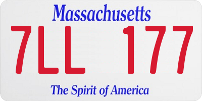 MA license plate 7LL177