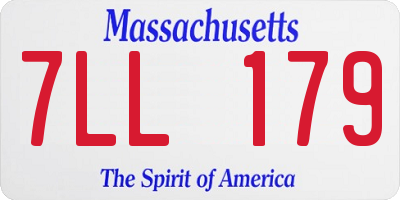 MA license plate 7LL179
