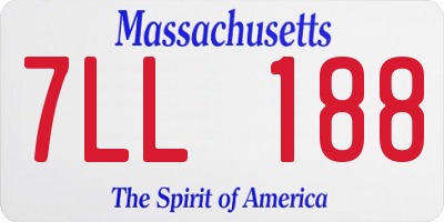 MA license plate 7LL188