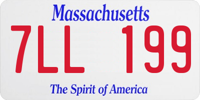 MA license plate 7LL199