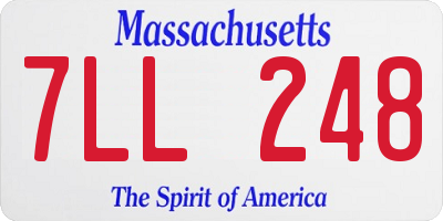 MA license plate 7LL248