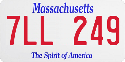 MA license plate 7LL249