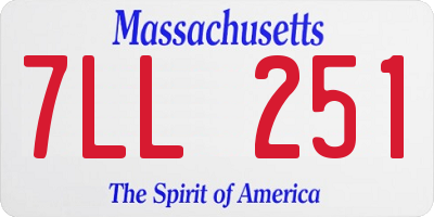 MA license plate 7LL251