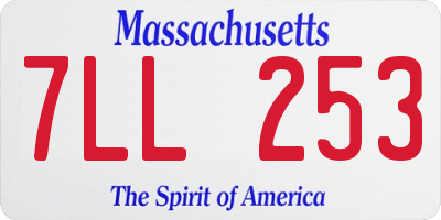 MA license plate 7LL253