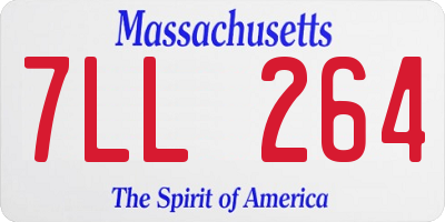 MA license plate 7LL264