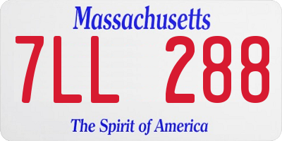 MA license plate 7LL288