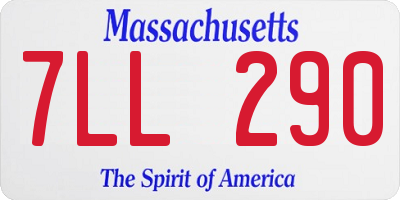 MA license plate 7LL290