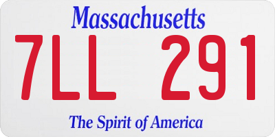 MA license plate 7LL291