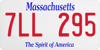MA license plate 7LL295
