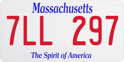 MA license plate 7LL297
