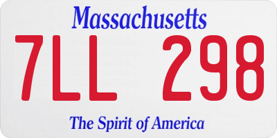 MA license plate 7LL298