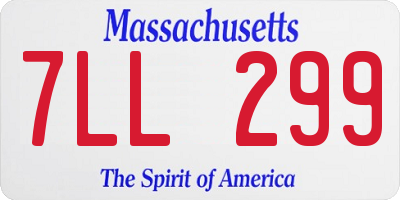MA license plate 7LL299
