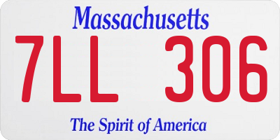 MA license plate 7LL306