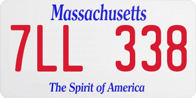 MA license plate 7LL338