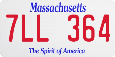 MA license plate 7LL364