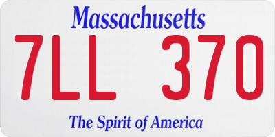 MA license plate 7LL370