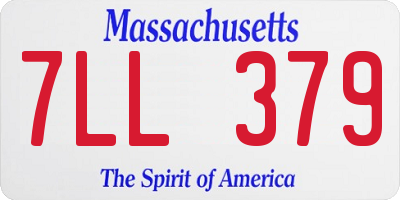 MA license plate 7LL379