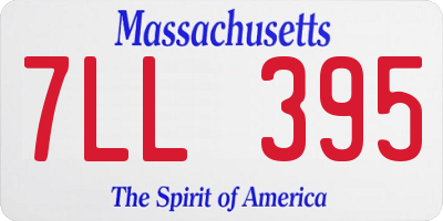 MA license plate 7LL395