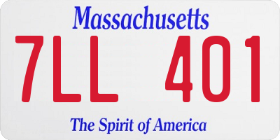 MA license plate 7LL401