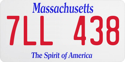 MA license plate 7LL438