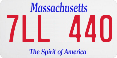 MA license plate 7LL440